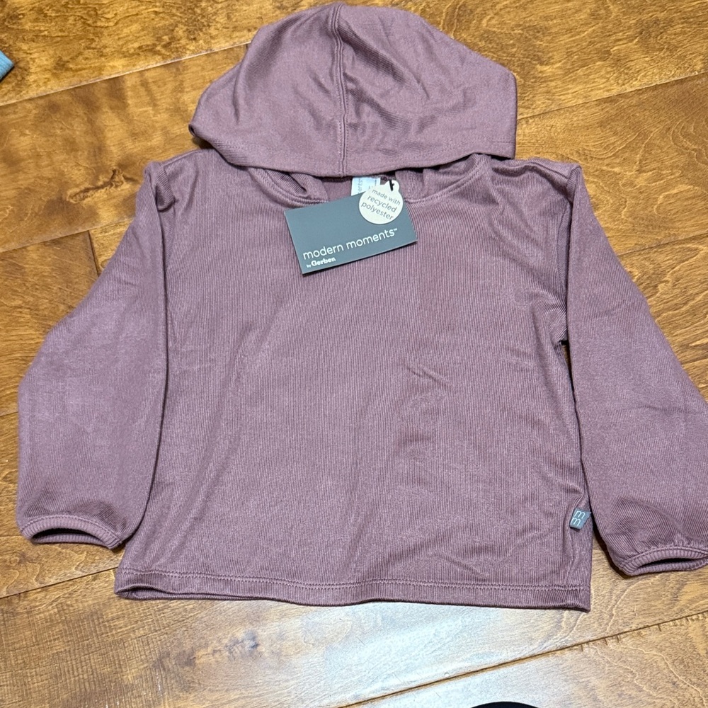 NWT size 24M Modern Moments  Mauve Hooded Shirt